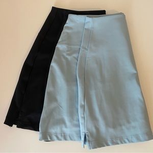 Girlfriend Collective Skort Bundle black & light blue